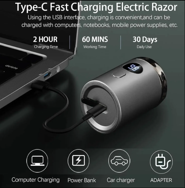 Beard Trimmer with Digital Display