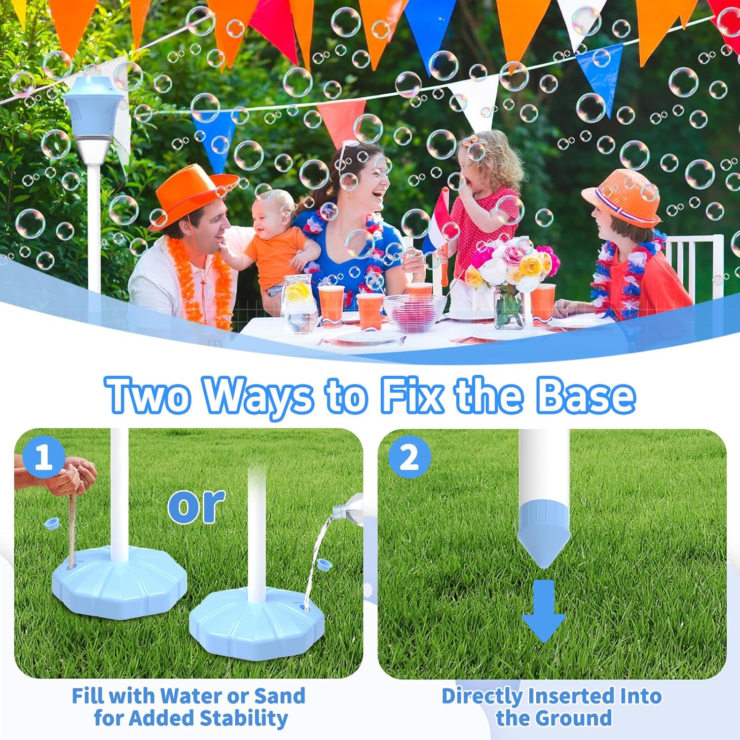 Rechargeable Standing Bubble Machine