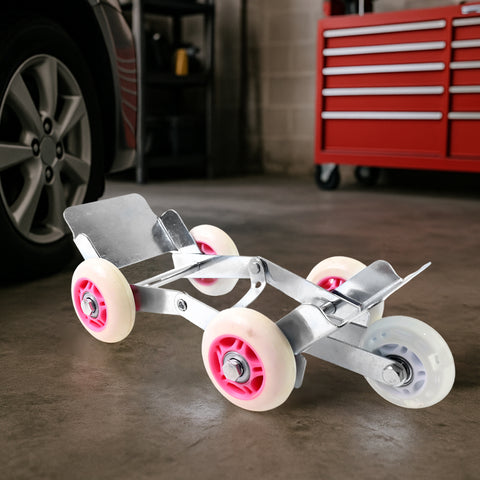 Universal Motorcycle Flat Tire Booster - Emergency Puncture Wheel Dolly Tray